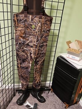 Tidewe Kids Waterproof Camouflage Chest Waders - Brown/Green